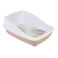 Туалет д/кошек Zoo-M с высоким бортом и сеткой 52*39*20см бежевый/2903/Дарэлл