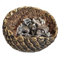 Фигура Копилка Дракон в яйце (золото-серебро) L11,5W10H10 716391/SK235