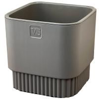 Кашпо Бостон VipSet 5,5л шоколадный кватрат с дренаж вставкой /6шт/ЭД