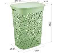 Корзина д/белья 55л ФЛОРА мята М2621 /5шт/М-пласт Корзина д/белья 55л ФЛОРА мята М2621 /5шт/М-пласт