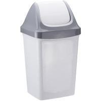 Контейнер для мусора 50л СВИНГ мрамор М2464  Контейнер для мусора 50л СВИНГ мрамор М2464