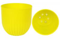 Кашпо Альфа 1,4л медовый с вставкой 13*12,5см А13-34 /15шт/ЛГ