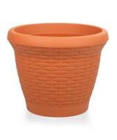 Цветочный горшок Плетение 25л терракот с поддоном
