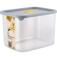 Емкость д/сыпуч. 1л Sugar&Spice квадрат. трюфель с гибкой крышкой SE1681 /16шт/ПР