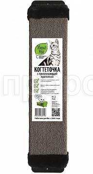 Когтеточка М-2 ковровая с мехом, средняя бежевая Зверье мое  Когтеточка М-2 ковровая с мехом, средняя бежевая Зверье мое