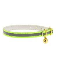 Ошейник синтетик 10мм светоотражающий с бубенчиком зеленый 30см/00210119-05/Каскад