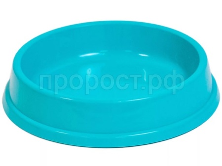 Миска одинарная пластик для персов с низким бортом 250мл бирюза/2240/Дарэлл