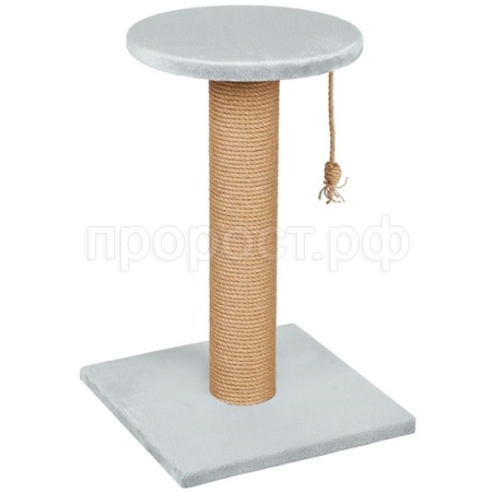 Когтеточка столбик лежанка круглая 35х35х54см 10 КД-69 светло-серый