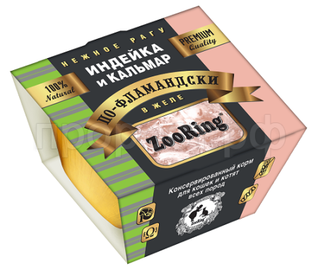 Кошки ZooRing рагу желе индейка/кальмар по-фламандски д/кошек и котят ж/б 75гр/12шт/521671 Кошки ZooRing рагу желе индейка/кальмар по-фламандски д/кошек и котят ж/б 75гр/12шт/521671