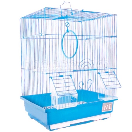 Клетка д/птиц N1 ДКпА105 30*23*39см прямоугольная укомплектованная голубая/10шт/Евро Клетка д/птиц N1 ДКпА105 30*23*39см прямоугольная укомплектованная голубая/10шт/Евро