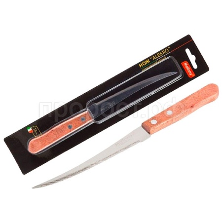 Нож филейный ALBERO MAL-04AL 13см нерж.сталь с деревянной рукояткой 005169/144шт/Mallony