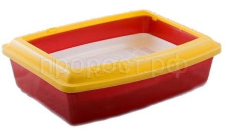 Туалет д/кошек ВАКА глубокий полный комплект красный/53943/10шт/Биосфера