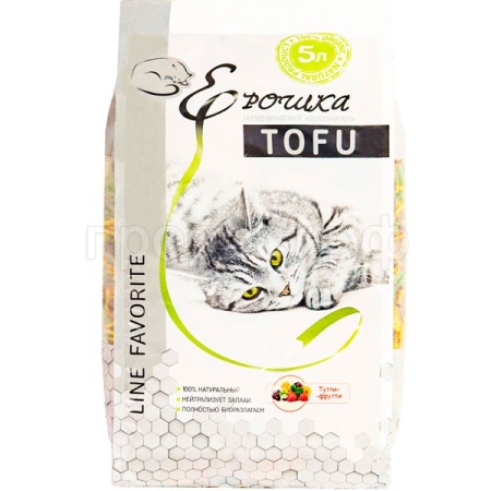 Наполнитель Ерошка Тофу Тутти -фрутти 5л Наполнитель Ерошка Тофу Тутти -фрутти 5л