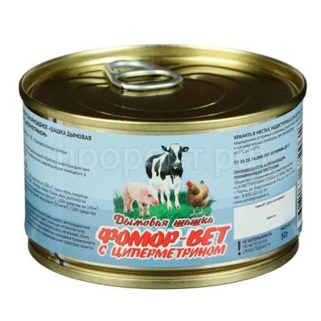 Шашка ФОМОР-ВЕТ с циперметрином 50г/16шт/