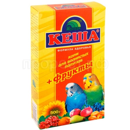 Птицы Кеша д/попугаев Фрукты зерносмесь 500гр короб/170004/Вестерн ЧЗ