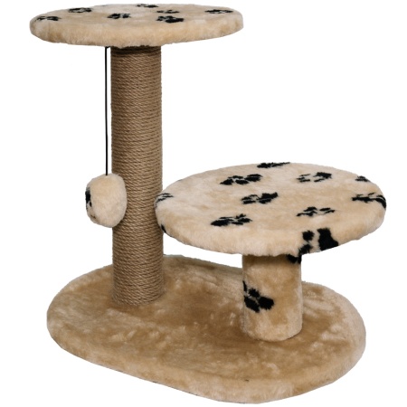 Когтеточка с двумя полками круг джут беж с игрушкой 37*57*55см/DONBARON Когтеточка с двумя полками круг джут беж с игрушкой 37*57*55см/DONBARON