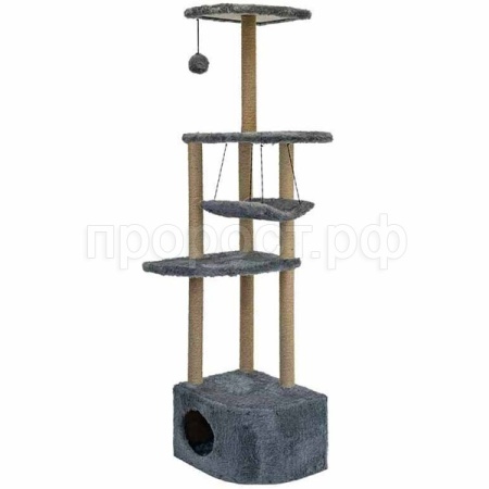 Когтеточка Комплекс Башня угловая с гамаком джут 48*48*h171см дымчатый/8370дым/Дарэлл Когтеточка Комплекс Башня угловая с гамаком джут 48*48*h171см дымчатый/8370дым/Дарэлл