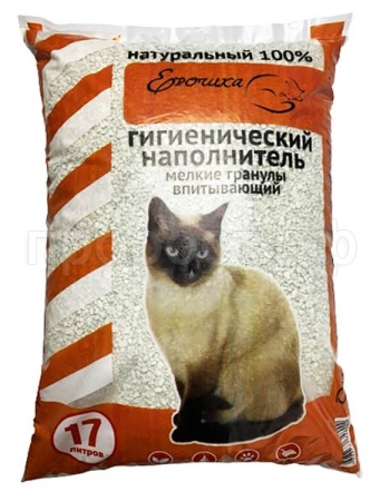 Наполнитель Ерошка впитывающие мелкие гранулы 17л 10кг Наполнитель Ерошка впитывающие мелкие гранулы 17л 10кг