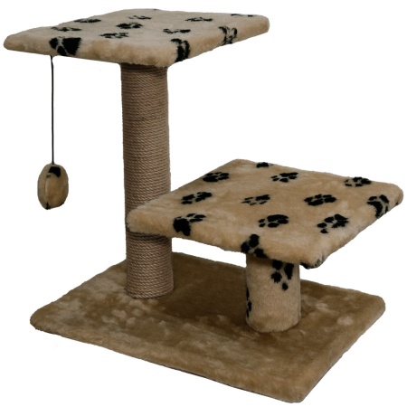 Когтеточка с двумя полками квадрат джут коричневый с игрушкой 37*57*55см/DONBARON Когтеточка с двумя полками квадрат джут коричневый с игрушкой 37*57*55см/DONBARON