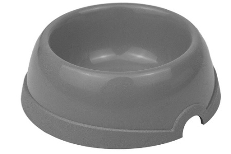 Миска одинарная пластик №3 200мл св-серая/2303/Дарэлл