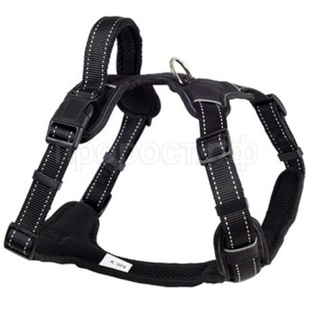 Шлейка нейлон L SPORT с ручкой черная обхв.груди 55-65см/01205565-07/Каскад