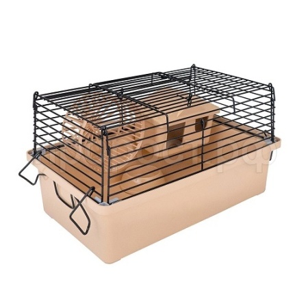 Клетка д/грыз Дарэлл ЭКО МИНИ 28*17*h18см (домик,миска,колесо) бежевая/40192беж-черн/Дарэлл Клетка д/грыз Дарэлл ЭКО МИНИ 28*17*h18см (домик,миска,колесо) бежевая/40192беж-черн/Дарэлл