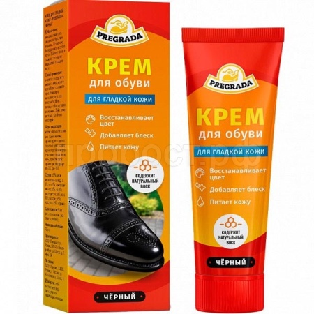 PREGRADA Крем ТУБА с губкой 75мл (ЧЕРНЫЙ)