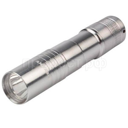 Фонарь ручной 1*ААА  фокус-й свет алюминий /75-713/