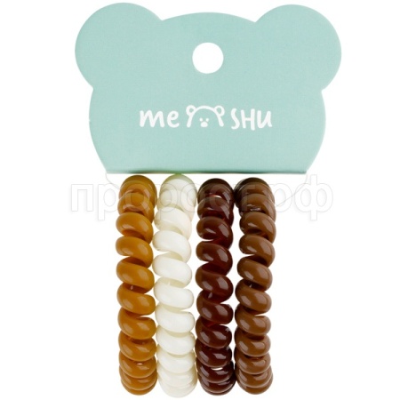 Резинки д/волос 4 шт пружинки коричневые/MESHU/Рельеф Резинки д/волос 4 шт пружинки коричневые/MESHU/Рельеф