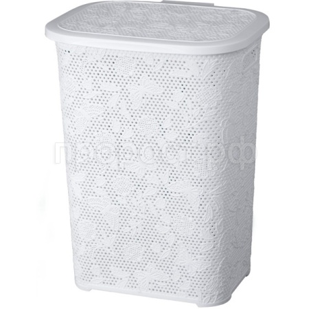 Корзина для белья Бабочка 60л белый /16032  Корзина для белья Бабочка 60л белый /16032