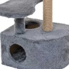 Когтеточка Домик ЧИП круглый с полкой, столбик джут 48*51*h71см дымчатый/8347/Дарэлл Когтеточка Домик ЧИП круглый с полкой, столбик джут 48*51*h71см дымчатый/8347/Дарэлл