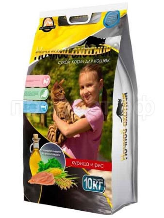Корм для кошек Ночной охотник 10кг  курица рис Корм для кошек Ночной охотник 10кг  курица рис