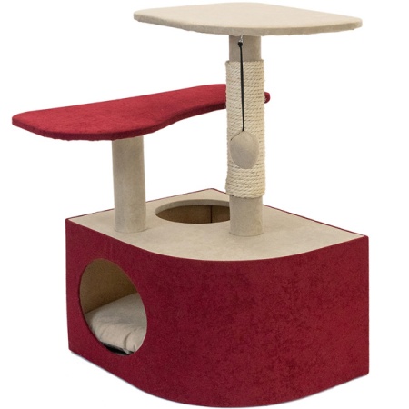 Когтеточка Домик ВЕЛЬВЕТ угловая со ступеньками джут беленый,вельвет 48*51*71см/83473бордо/Дарэленд Когтеточка Домик ВЕЛЬВЕТ угловая со ступеньками джут беленый,вельвет 48*51*71см/83473бордо/Дарэленд