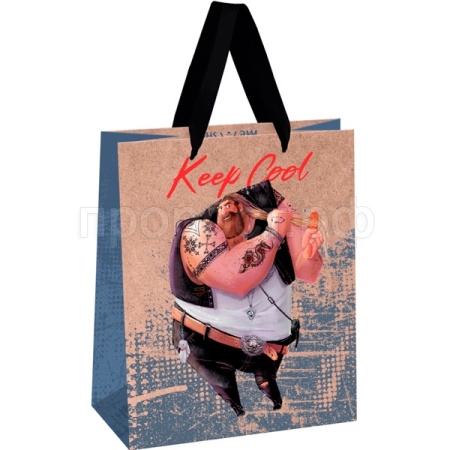 Пакет подарочный 18*23*10см "Keep cool" крафт MESHU/371065/Рельеф Пакет подарочный 18*23*10см "Keep cool" крафт MESHU/371065/Рельеф