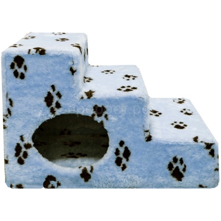 Лестница домик для животных мех лапы на сером 39*55*37Н DONBARON Лестница домик для животных мех лапы на сером 39*55*37Н DONBARON