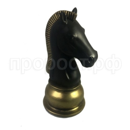 Шахматный конь (черный)  L9.5W9.5H19см 718391/I150