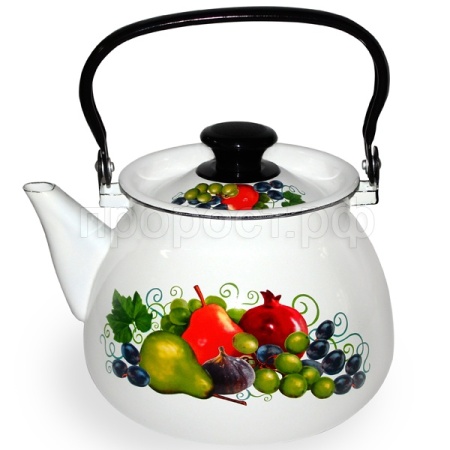 Чайник 3,5л с метал. ручкой сферич. белый Восточные дары 42104-132/6-У4 /4шт/Керчь