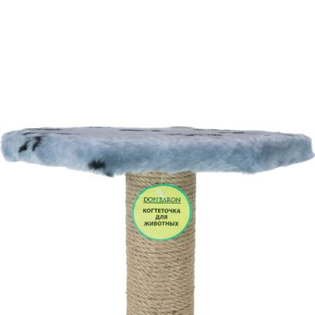 Когтеточка столбик с полкой мех, джут серый 47*47*80см/DONBARON Когтеточка столбик с полкой мех, джут серый 47*47*80см/DONBARON