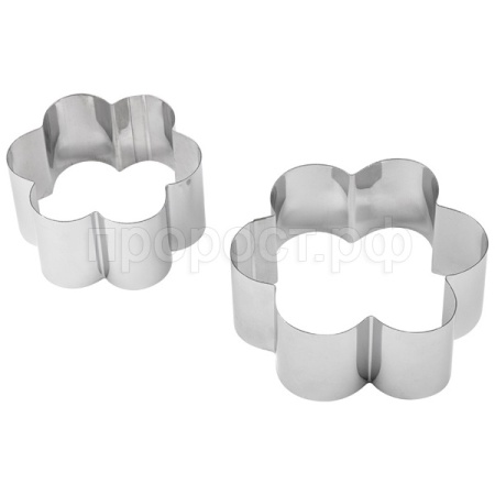 Набор форм д/выпечки TORTA (2шт) D8*7,5/10*9см нерж. сталь цветок 108350 /36шт/Mallony