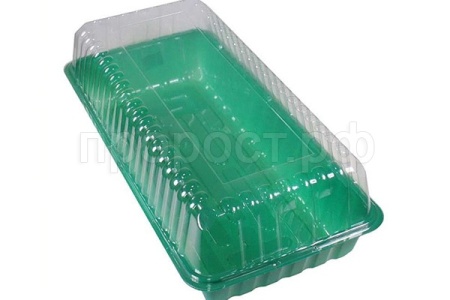 Парник на подоконник на 4 вставки без кассет /58*19*6,5 /150В/150Д/А