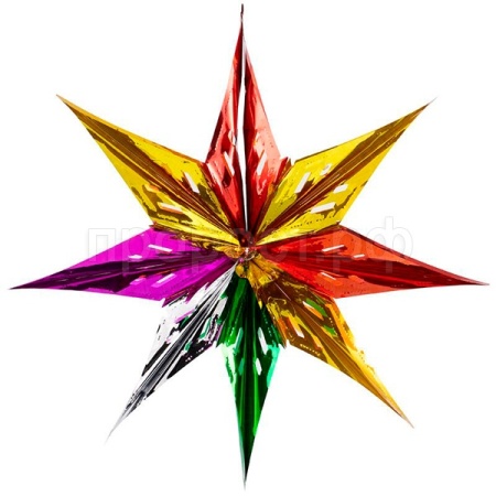 Украшение подвесное Звезда восьмиконечная 103162 /шт/Волшебная страна