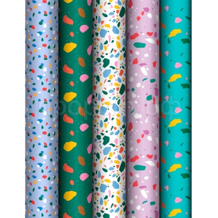 Упаковочная бумага 70*100см "Terrazzo", 80г/м2, глянц. MESHU/372640/Рельеф Упаковочная бумага 70*100см "Terrazzo", 80г/м2, глянц. MESHU/372640/Рельеф