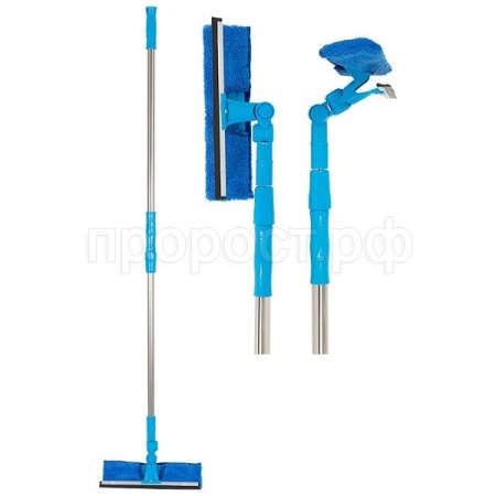 Окномойка с насадкой из микрофибры с телескоп. ручка 85-120см WS-09 006872  Окномойка с насадкой из микрофибры с телескоп. ручка 85-120см WS-09 006872