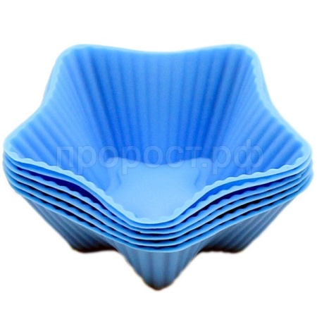 Форма для выпечки (6шт) ЗВЕЗДОЧКИ силикон 7.5*6*3см КТ-S-605-6