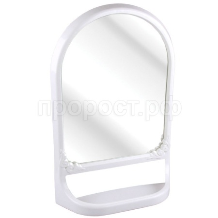 Зеркало с полкой  590х390мм белый М3130 /4шт/ Альтерн