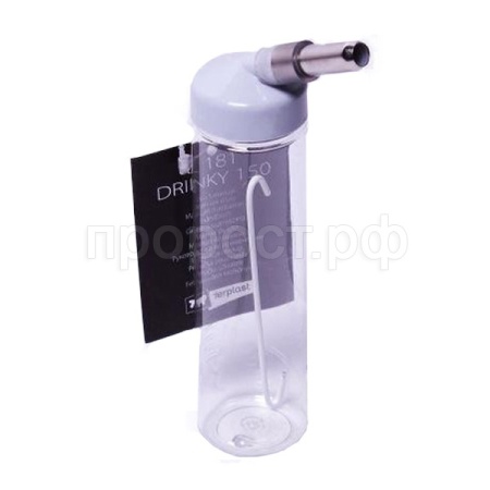 Поилка для грызунов  с шариком на крючках ВАКА150мл/49505 Поилка для грызунов  с шариком на крючках ВАКА150мл/49505