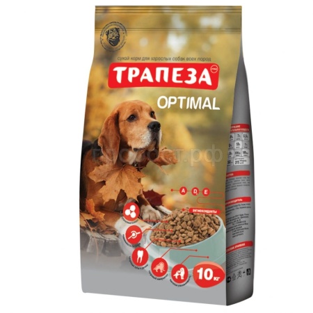 Корм для собак всех пород Трапеза Оптималь 10кг/3029