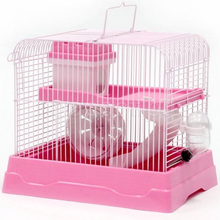 Клетка для грызунов N1 ДКг187роз прямоугольная укомплектованная 30*23*25,7см